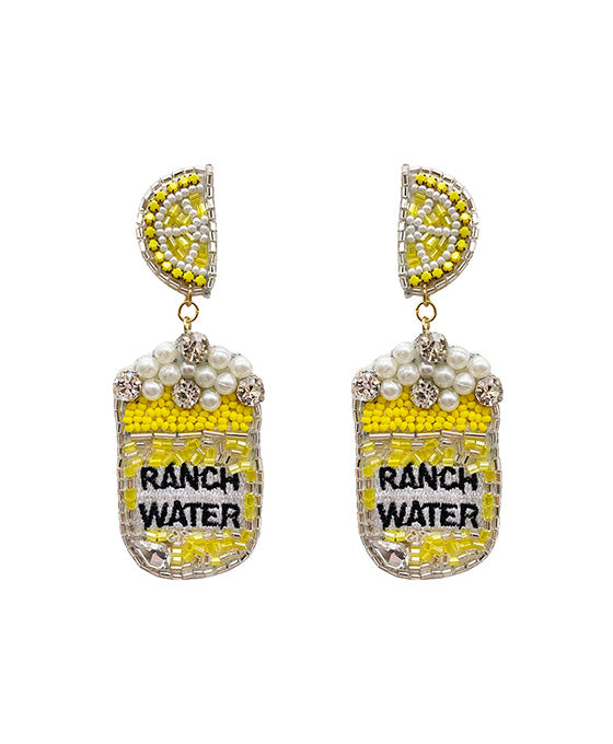 Beaded Drink Can Earring