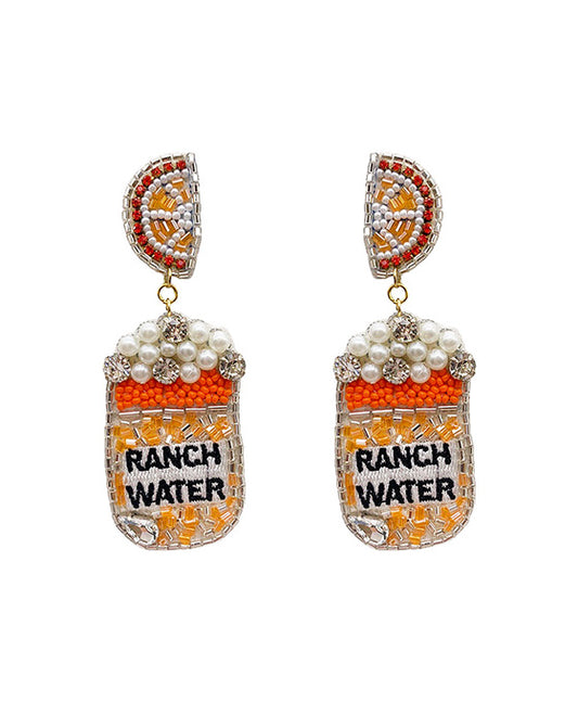 Beaded Drink Can Earring