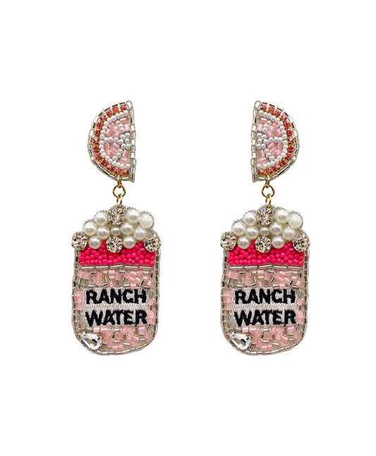Beaded Drink Can Earring