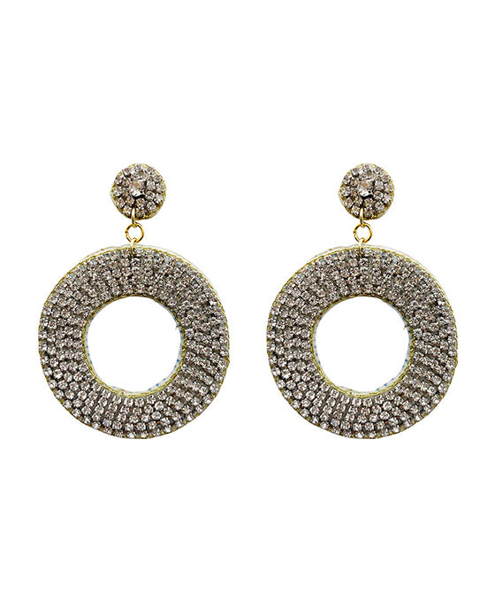 Rhinestone Circle Earring