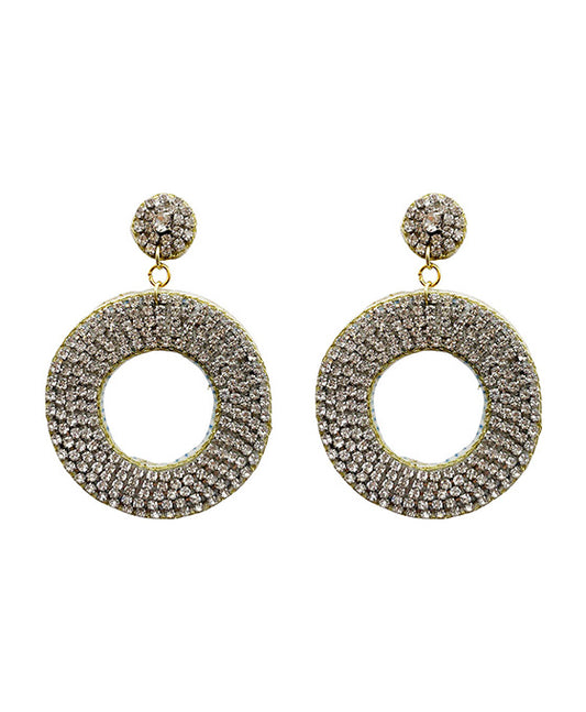 Rhinestone Circle Earring