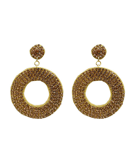 Rhinestone Circle Earring
