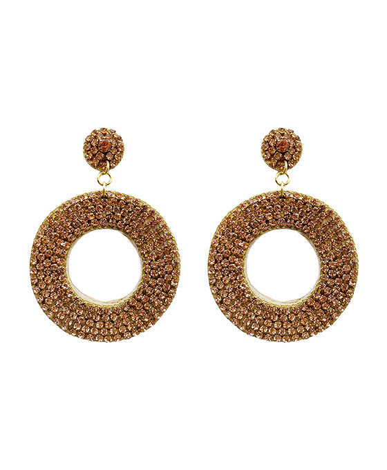 Rhinestone Circle Earring