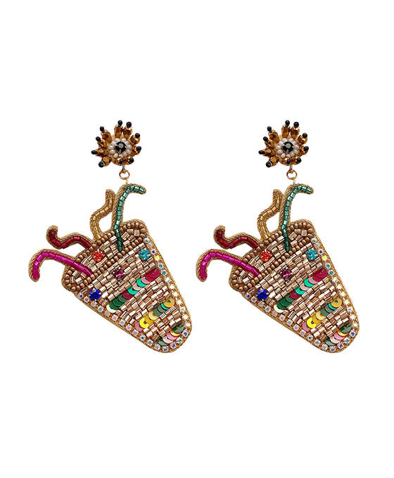 Beaded Firecracker Earring