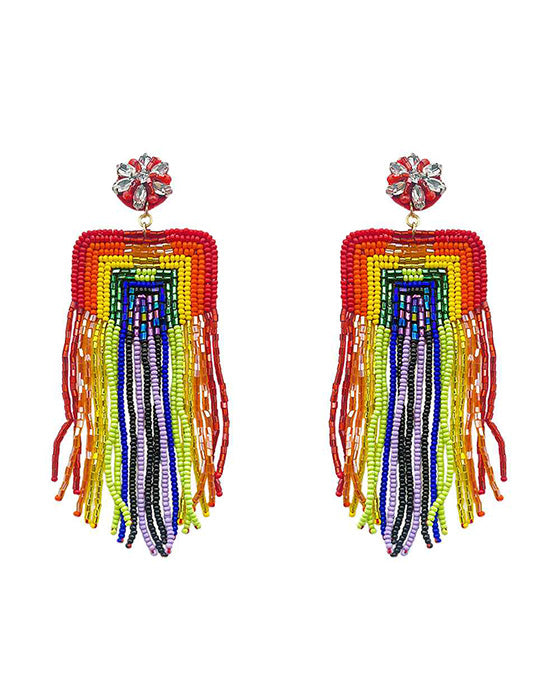 Beaded Tassel Earring