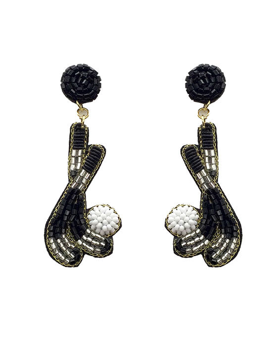 Beaded Golf Club Post Earring