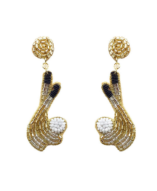 Beaded Golf Club Post Earring