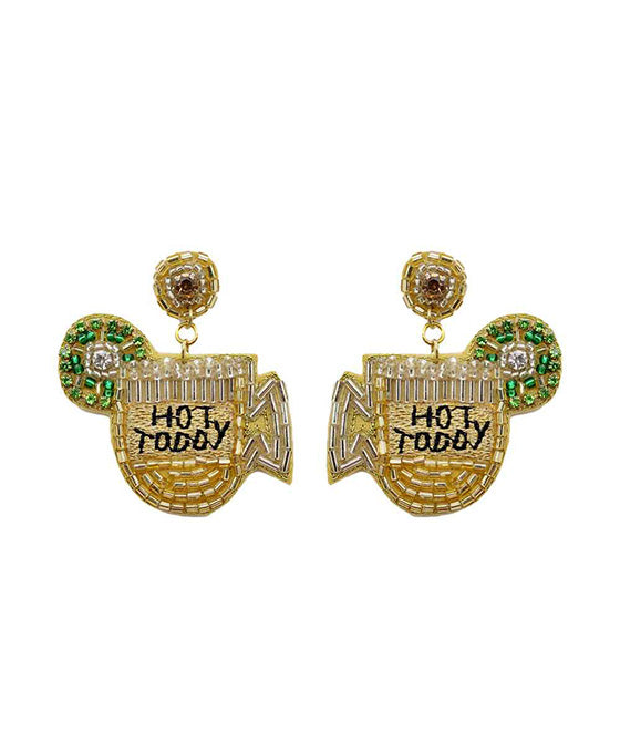 Beaded Liquor Shot Earring