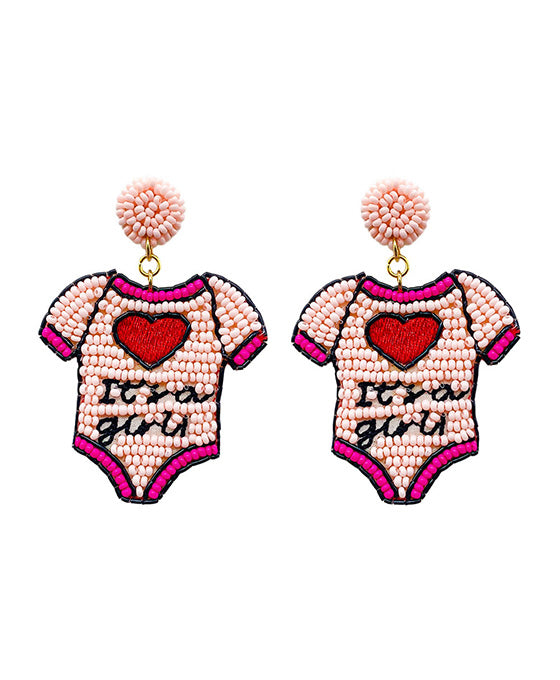 Beaded Baby Clothes Earring