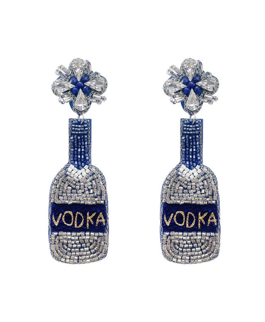 Beaded Liquor Bottle Post Earring