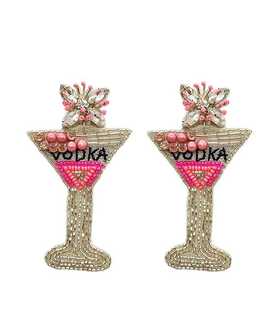 Beaded Vodka Earring