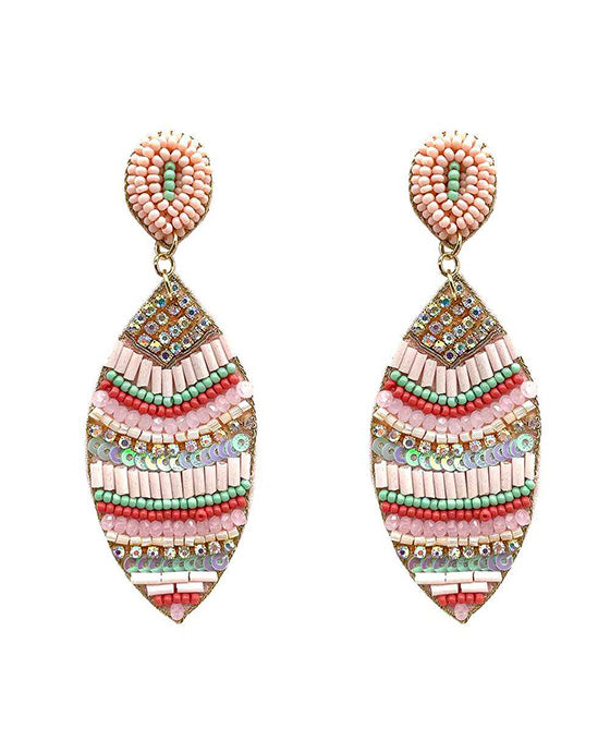 Serape Seed Beaded Earring
