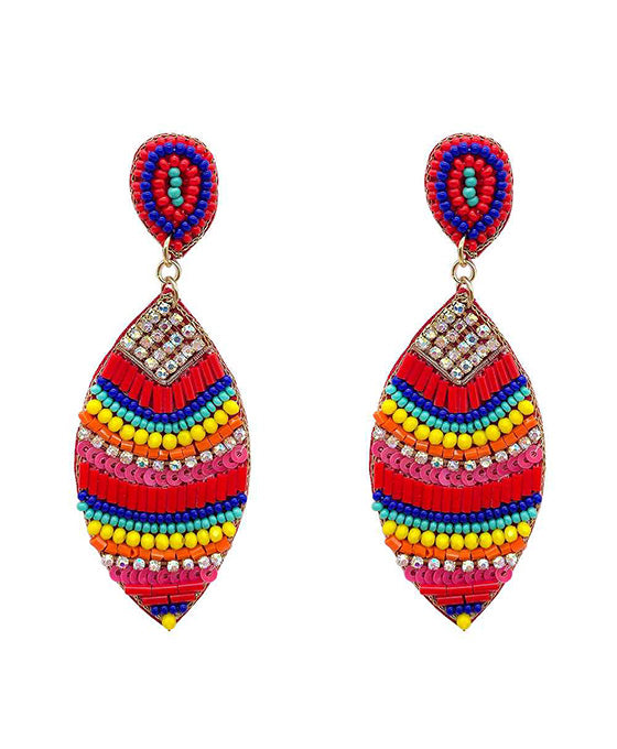 Serape Seed Beaded Earring