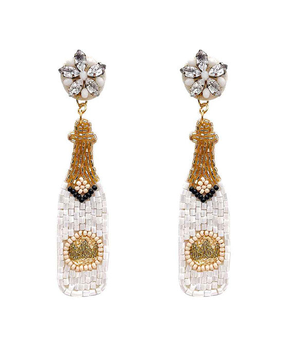 Liquor Bottle Beaded Earring