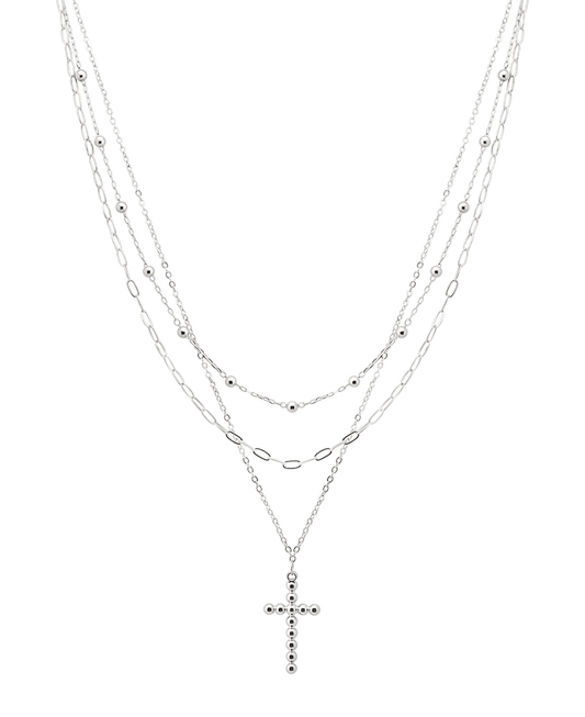 Cross Layered Short Necklace