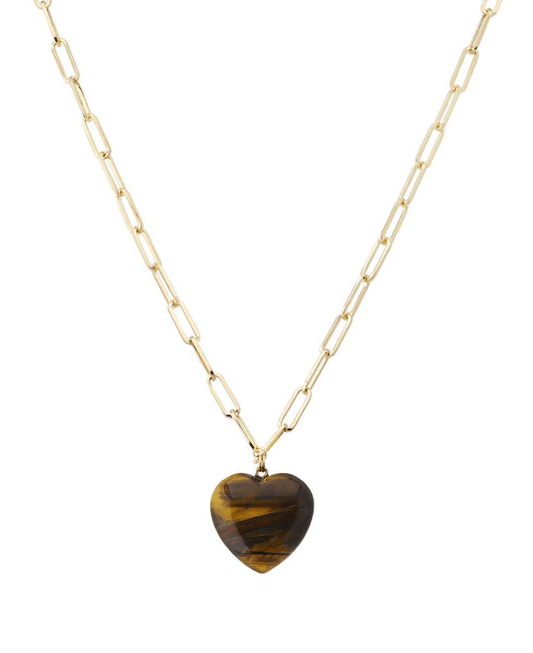 Heart Pendant Clip Chain Short Necklace