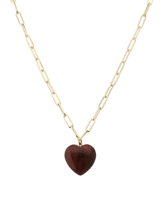 Heart Pendant Clip Chain Short Necklace