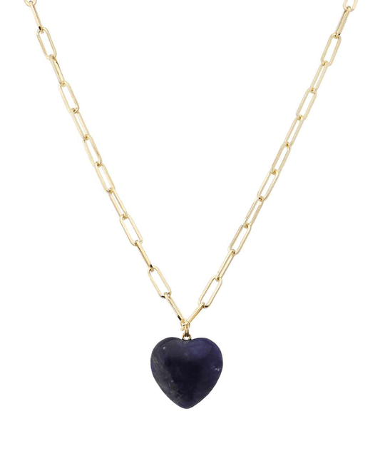 Heart Pendant Clip Chain Short Necklace