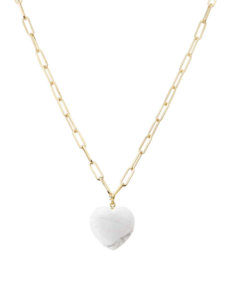 Heart Pendant Clip Chain Short Necklace