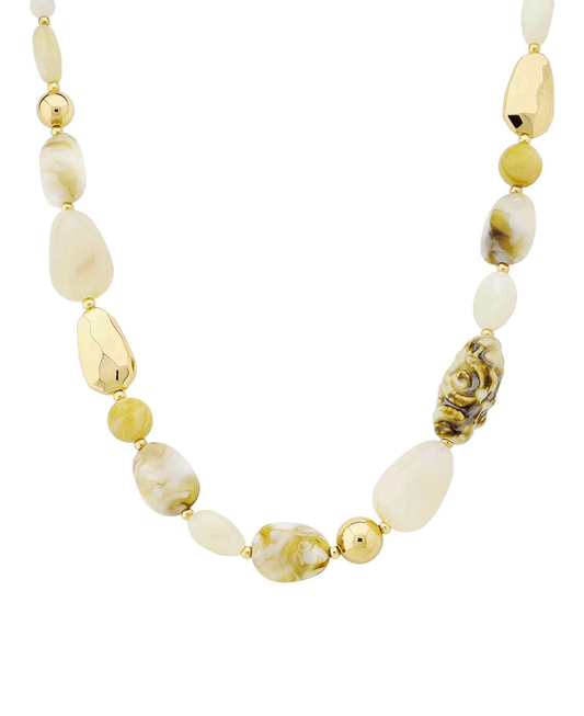 Marble Beaded Short Necklace