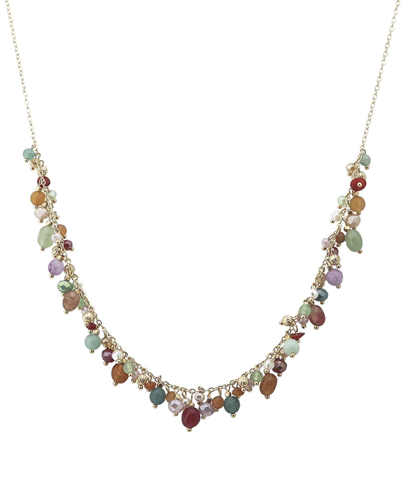 Mixed Bead Charm Necklace