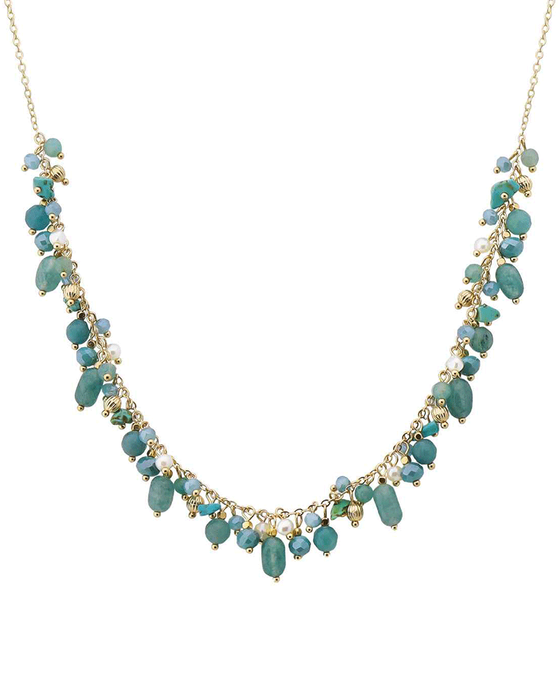 Mixed Bead Charm Necklace