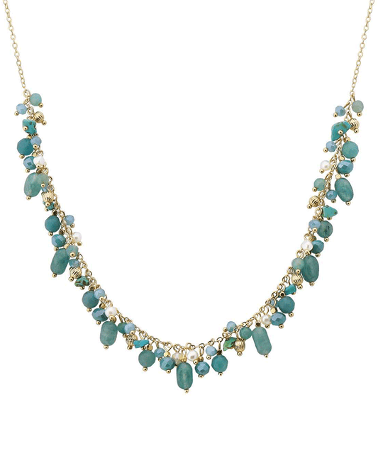 Mixed Bead Charm Necklace