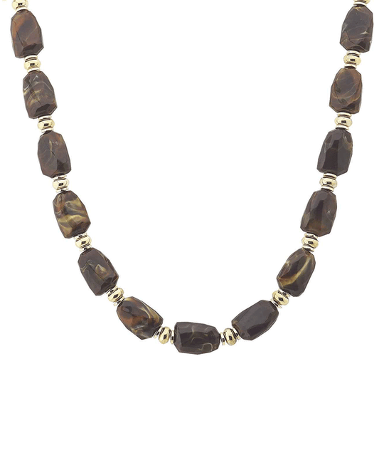 Chunky Marbled Bead Statement Necklace