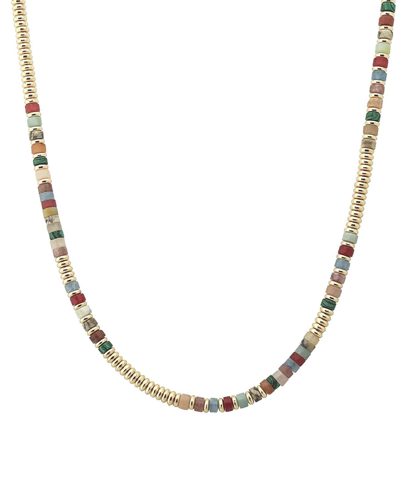Mixed Rondelle Bead Necklace