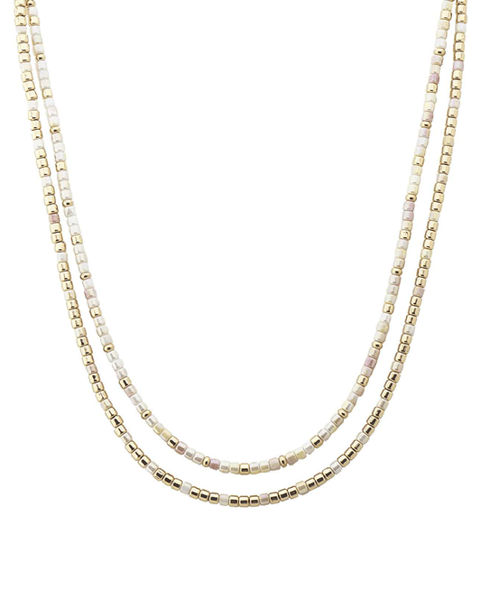 Double Strand Beaded Necklace