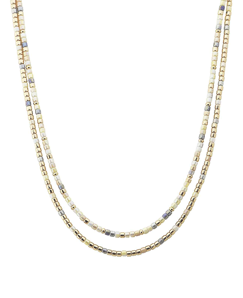 Double Strand Beaded Necklace