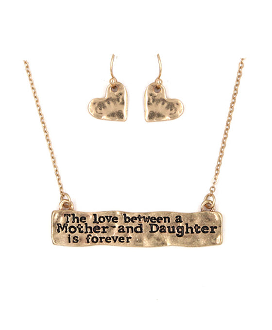 MOTHER & DAUGHTER Bar Necklace Set