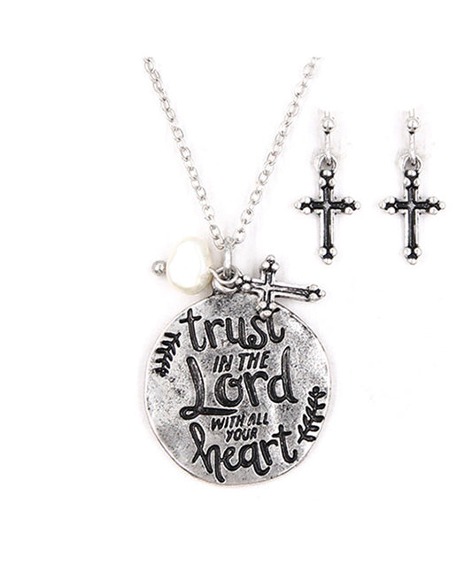 Message Necklace Set - TRUST IN THE LORD