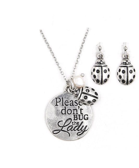 Message Necklace Set - PLEASE DON'T BUG