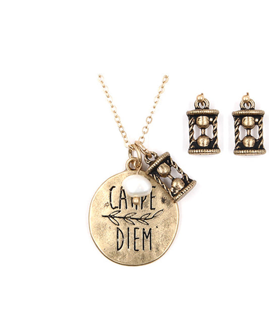Message Necklace Set - CARPE DIEM