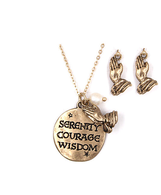 Message Necklace Set - SERENITY PRAYER