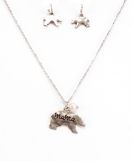 Dainty Bear Necklace Set