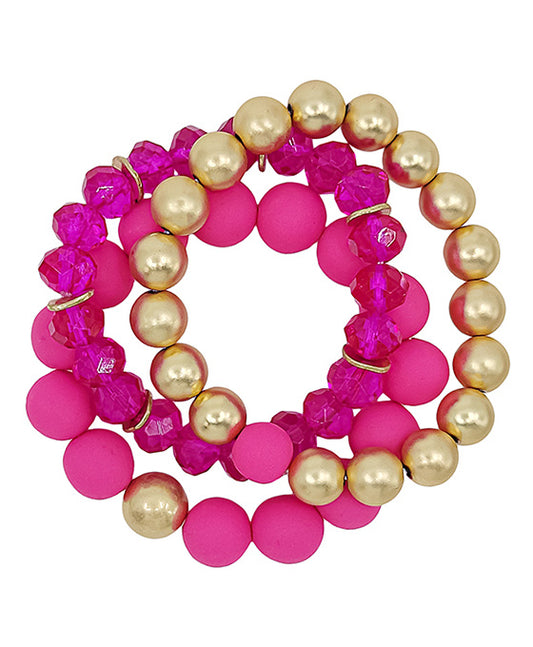 12mm Clay Ball & Beads & CCB Bracelet