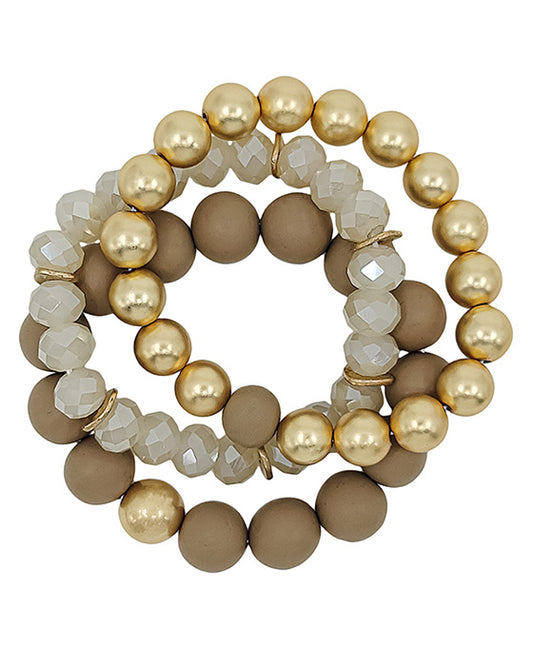 12mm Clay Ball & Beads & CCB Bracelet