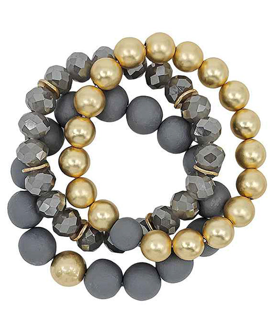 12mm Clay Ball & Beads & CCB Bracelet