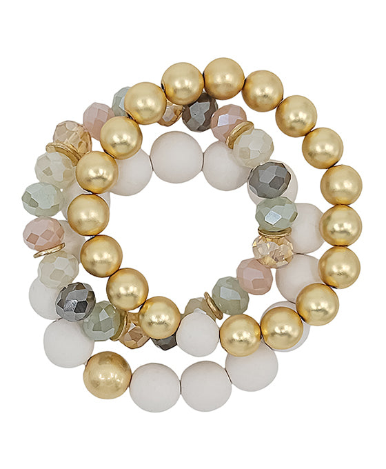 12mm Clay Ball & Beads & CCB Bracelet