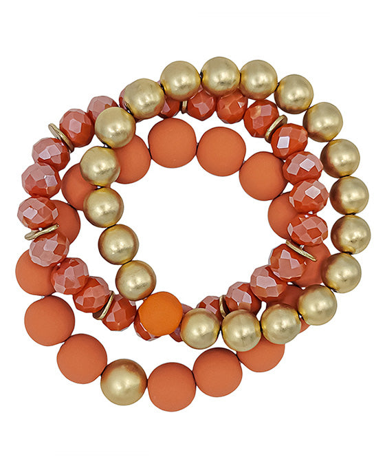12mm Clay Ball & Beads & CCB Bracelet