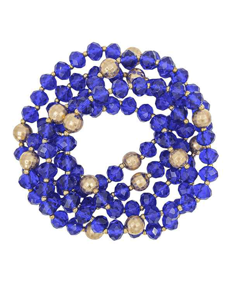 5 Set Glass Beads w/ Disco Ball Bracelet