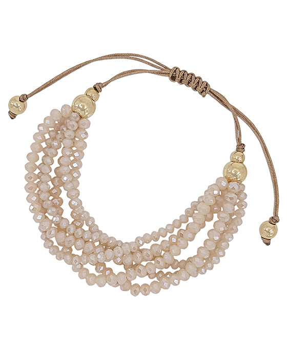 Adjustable Glass Beads Code Bracelet