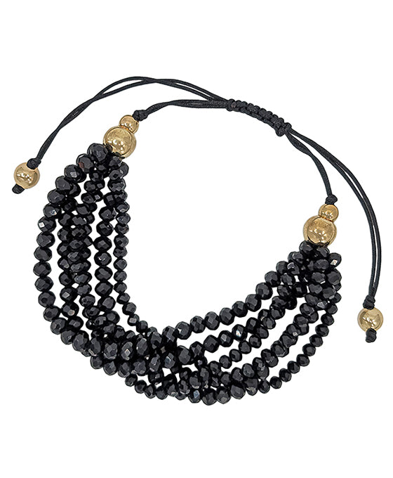 Adjustable Glass Beads Code Bracelet