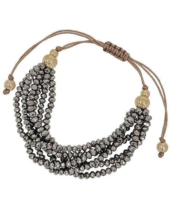 Adjustable Glass Beads Code Bracelet