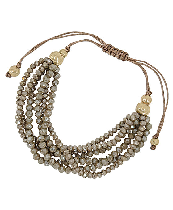 Adjustable Glass Beads Code Bracelet