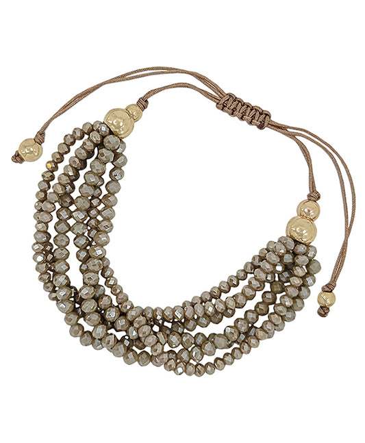 Adjustable Glass Beads Code Bracelet