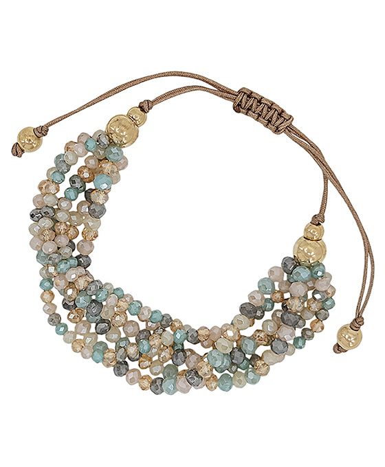 Adjustable Glass Beads Code Bracelet