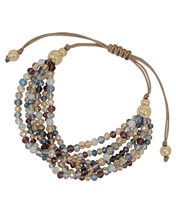 Adjustable Glass Beads Code Bracelet
